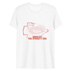 Arrowhead Stadium, Home of the Kansas City Football the LVIII 2023 Champions - Dynasty Era , Stipple Art Shirt