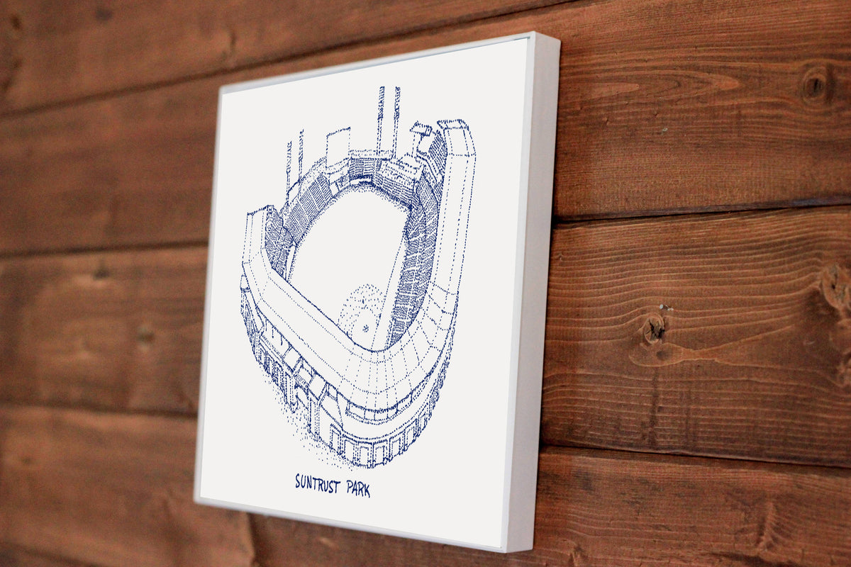 Atlanta Braves 8.5 x 11 Truist Park Sketch Art Print