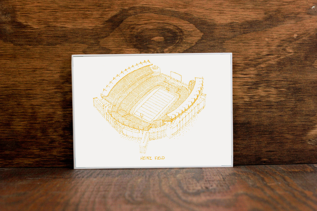 Heinz Field - Pittsburgh Steelers - Stipple Drawing - Football Art - Pittsburgh Steelers Art - Pittsburgh Steelers Print