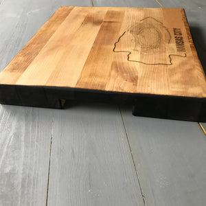 Basketball Butcher Block Cutting Board - Stipple Art