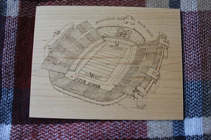 Wood Art - Memorial Stadium - Faurot Field - Missouri Tigers - MIZZOU - Stipple Drawing - Gallery Wall - Wall Decor - Missouri Tigers Art
