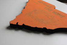 State of South Carolina Wooden Cut Out Featuring Memorial Stadium, home of the Clemson Tigers