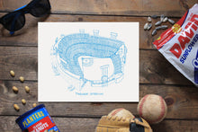 Dodger Stadium, Home of the Los Angeles Dodgers, Stipple Art Print