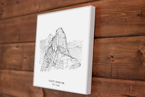 Half Dome at Yosemite National Park Stipple Art Print
