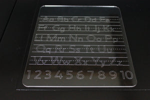 Reusable Acrylic Dry Erase Alphabet & Number Board
