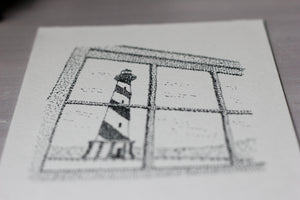 Lighthouse Stipple Art Print