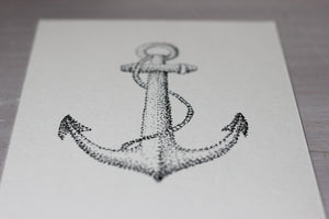 Anchor Stipple Art Print