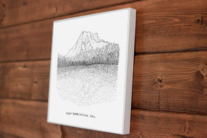 Mount Rainier National Park Stipple Art Print