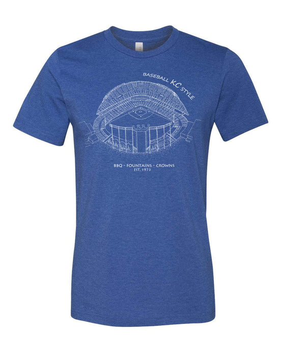 Kauffman Stadium, Home of the Kansas City Royals, Stipple Art Kids Shirt