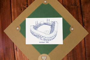 SunTrust Park - Atlanta Braves - Stipple Art Print - Stipple Drawing - Baseball Art - Atlanta Braves Art - Atlanta Braves Print