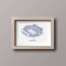 Michigan Stadium/The Big House, Home of the Michigan Wolverines, Stipple Art Print