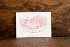 Arrowhead Stadium, Home of Kansas City Football, Stipple Art Print
