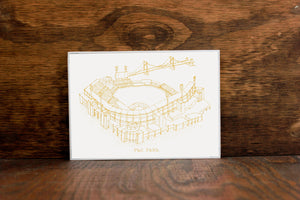 PNC Park - Pittsburgh Pirates - Stipple Art Print -