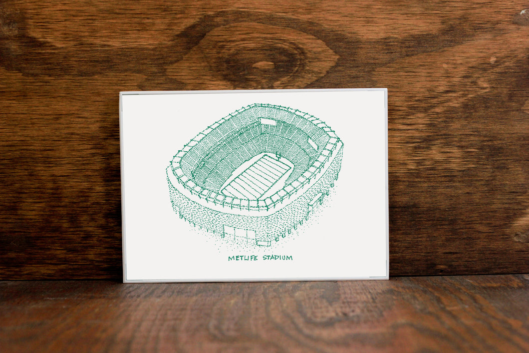 MetLife Stadium - New York Jets - Stipple Art Print - Football Art - New York Jets Art - Jets Print