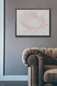 AT&T Park, Home of the San Francisco Giants, Stipple Art Print