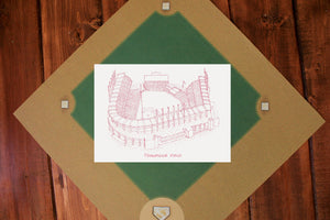 Progressive Field - Cleveland Indians - Stipple Art Print - Stipple Drawing - Baseball Art - Cleveland Indians Art - Cleveland Indians Print