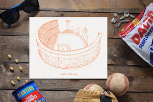 Shea Stadium - New York Mets - Stipple Art Print - Stipple Drawing - Baseball Art - New York Mets Art - New York Mets Print