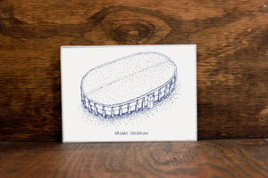 Nassau Coliseum - New York Islanders - Stipple Art Print - Stipple Drawing - Hockey Art - Islanders Art - Stadium Art