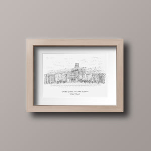 United States Military Academy - West Point - The Plain - Stipple Art
