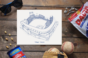 Target Field - Minnesota Twins - Stipple Art Print - Baseball Art - Minnesota Twins Art - Minnesota Twins Print - Sports Art