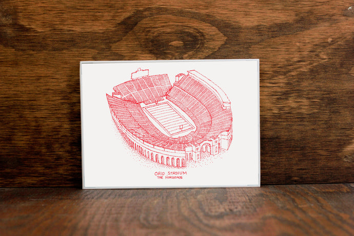 Ohio Stadium - Ohio State Buckeyes - Stipple Art Print - Stipple Drawing - College Football Art - Ohio State Buckeyes Art - Ohio State