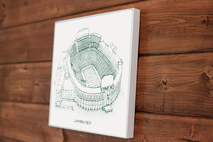 Lambeau Field - Green Bay Packers - Stipple Drawing - Football Art - Green Bay Packers Art - Green Bay Packers Print