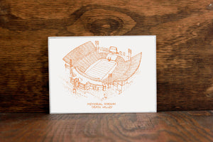 Memorial Stadium - Clemson Tigers - Stipple Art Print - Football Art - Clemson Tigers Art - Tigers Print