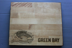 Lambeau Field - Green Bay Butcher Block Cutting Board - Lambeau Field Butcher Block Cutting Board