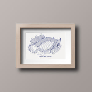 Jordan-Hare Stadium - Auburn Tigers - Football Art - Auburn Tigers Art - Auburn Tigers Print