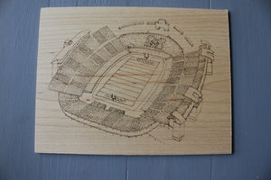 Wood Art - Memorial Stadium - Faurot Field - Missouri Tigers - MIZZOU - Stipple Drawing - Gallery Wall - Wall Decor - Missouri Tigers Art
