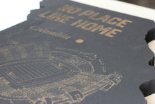 State of Missouri Wooden Cut Out Featuring Faurot Field, home of the Missouri Tigers
