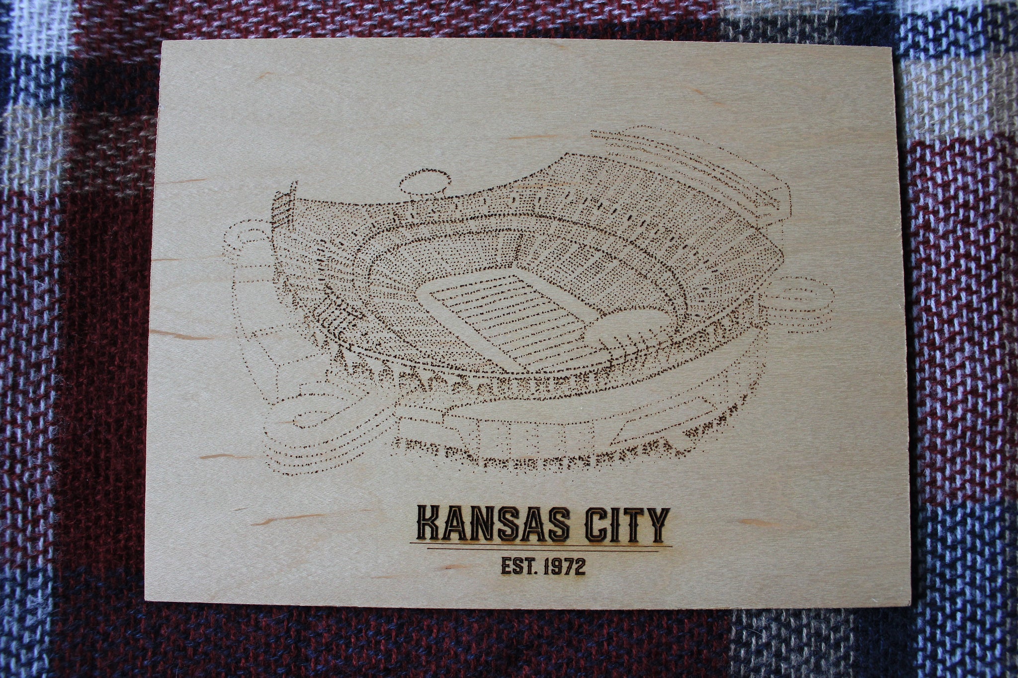 Wood Art - Arrowhead Stadium - Kansas City Chiefs - Stipple
