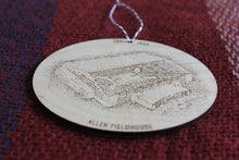 Allen Fieldhouse, Home of Kansas Basketball, Stipple Art Wood Ornament