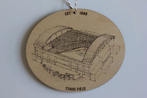 Chase Field - Arizona Diamondbacks - Stipple Drawing Ornament - Arizona Diamondbacks Ornament - Chase Field Ornament - Christmas